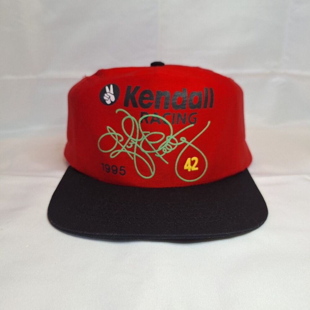 Vintage NASCAR Kendall Racing #42 Kyle Petty Snapback Hat/Cap Signature Print